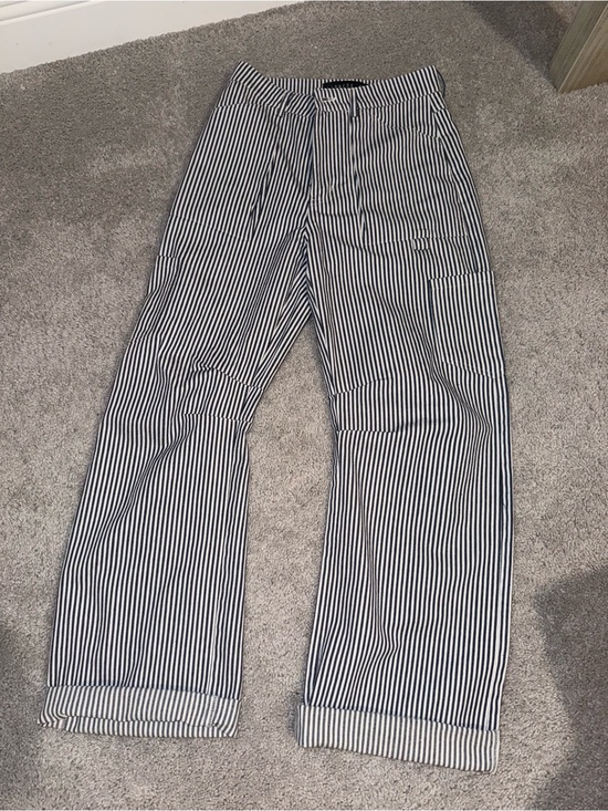 Lioness Pants - Lioness Black & White Striped Straight Leg Pants